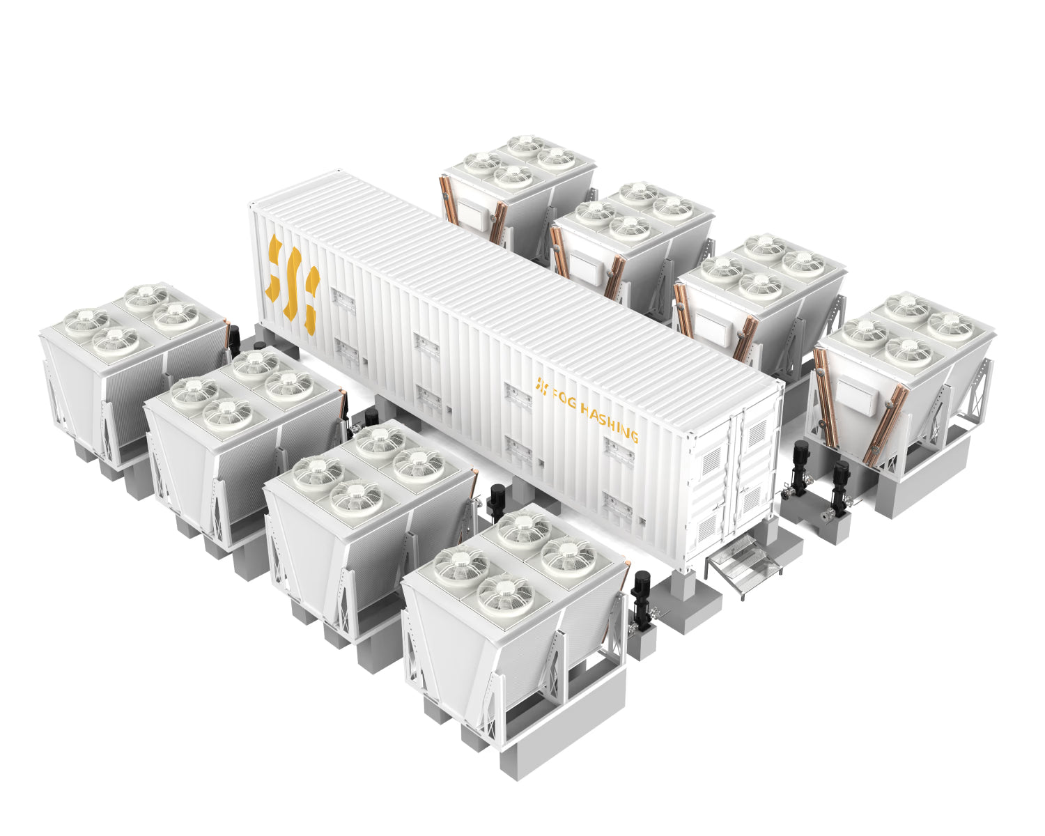 BC40 PRO immersion cooling container for Fog Hashing high-density crypto mining